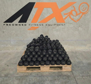 American Barbell "Beauty Bell" Urethane Dumbbell Set (3–15 lbs.)